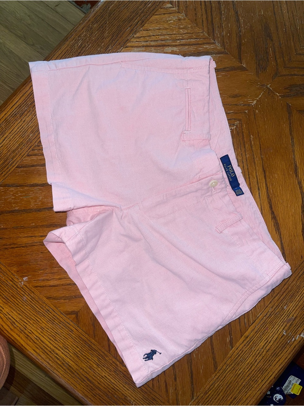 Ralph Lauren Light Pink Cotton Shorts with Navy Label